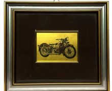 Riproduzione su Foglia Oro Moto Guzzi Tre Cilindri
